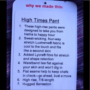 lululemon athletica Pants - NWOT Lululemon high times 7/8 leggings size 6 lululemon athletica Pants - NWOT Lululemon high times 7/8 leggings size 6